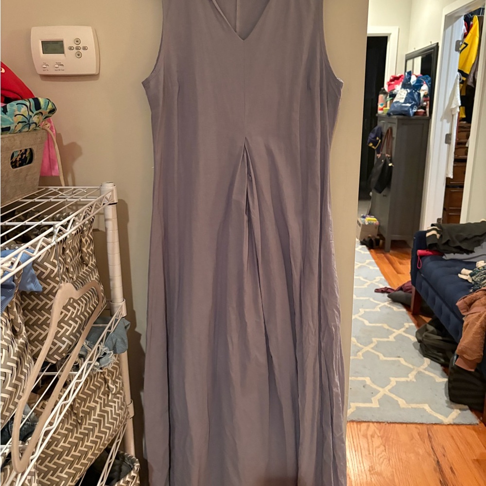 Lavender Sleeveless Hooded Maxi Dress